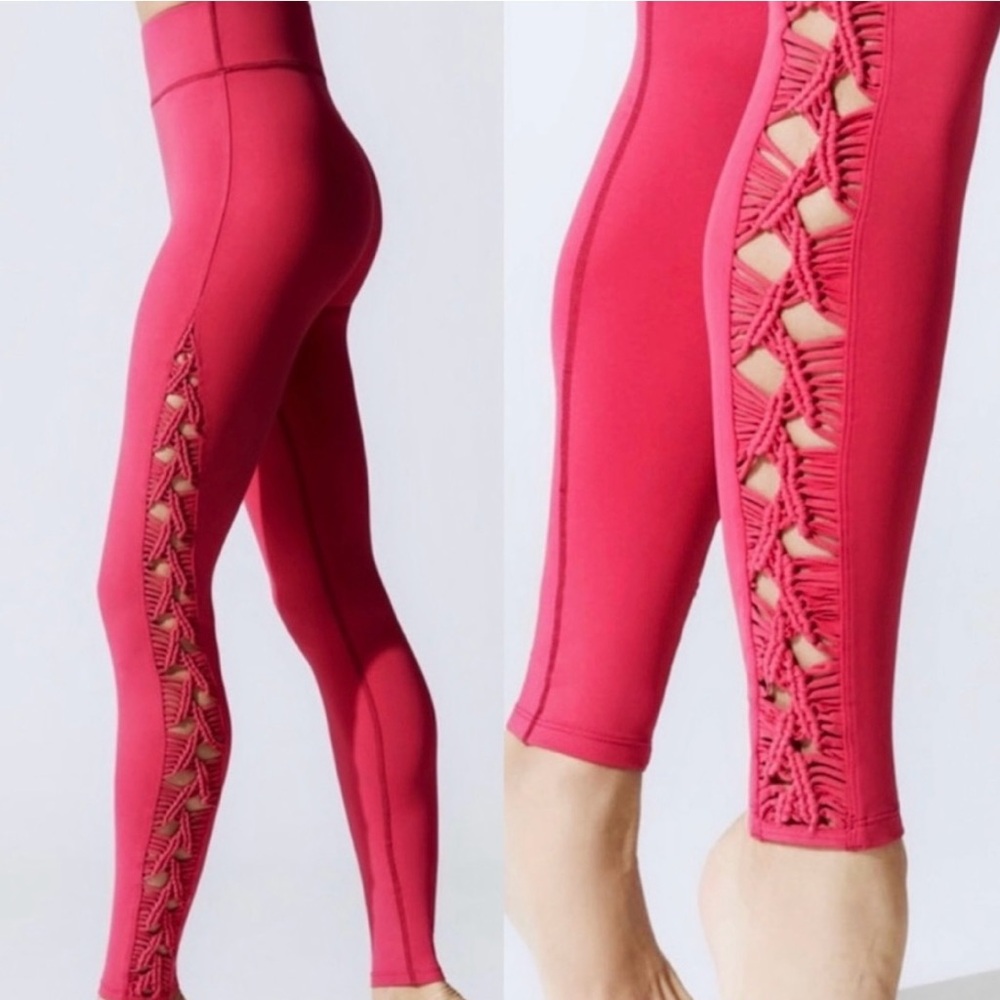 Carbon 38 Tanjung Sayang Collection hot pink macrame sides. Never worn!
